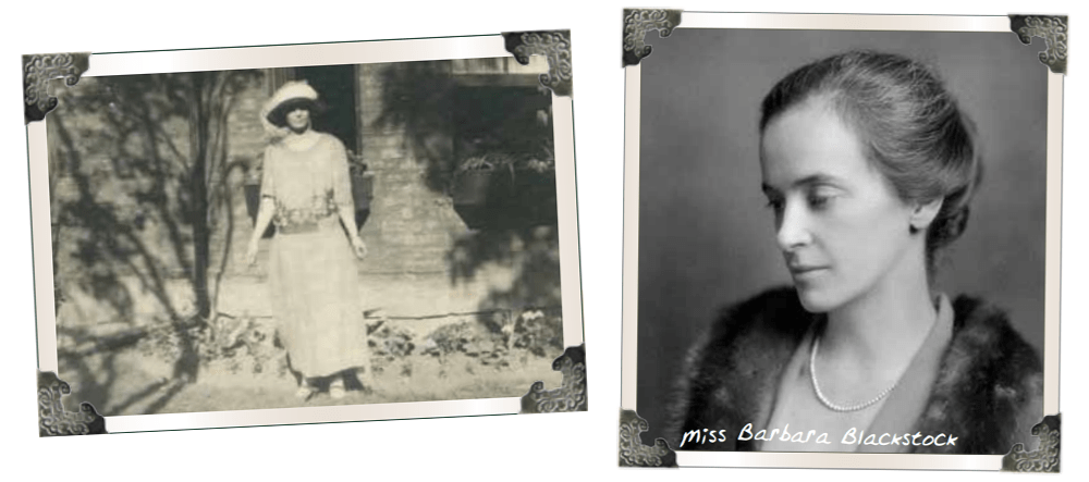 Two black and white photos of VHA's founder Barbara Blackstock Cody.