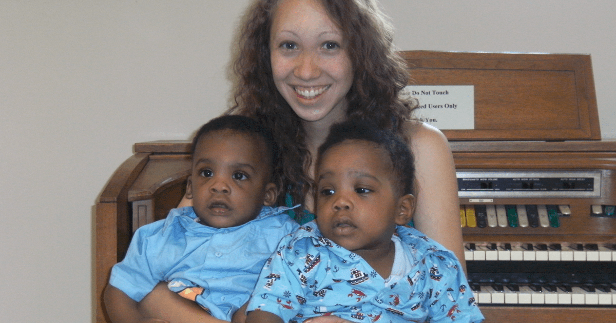 VHA volunteer with twin boys