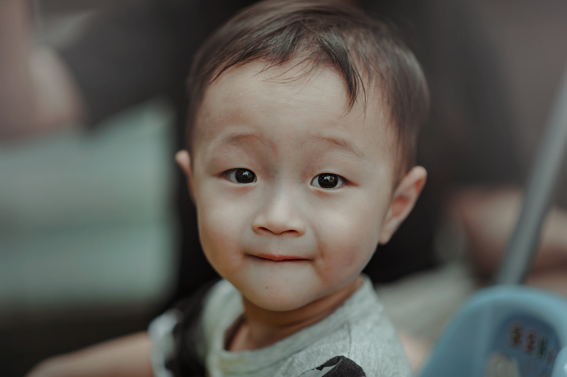Little boy looking at camera