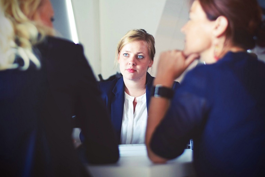 Women in job interview