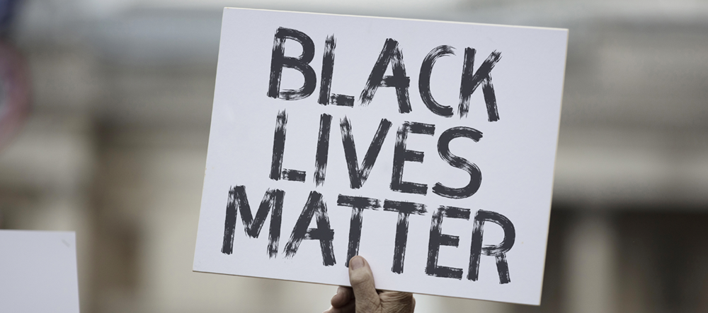 Sign with the words "Black Lives Matter"