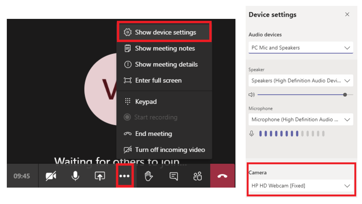 How to adjust your camera in device settings