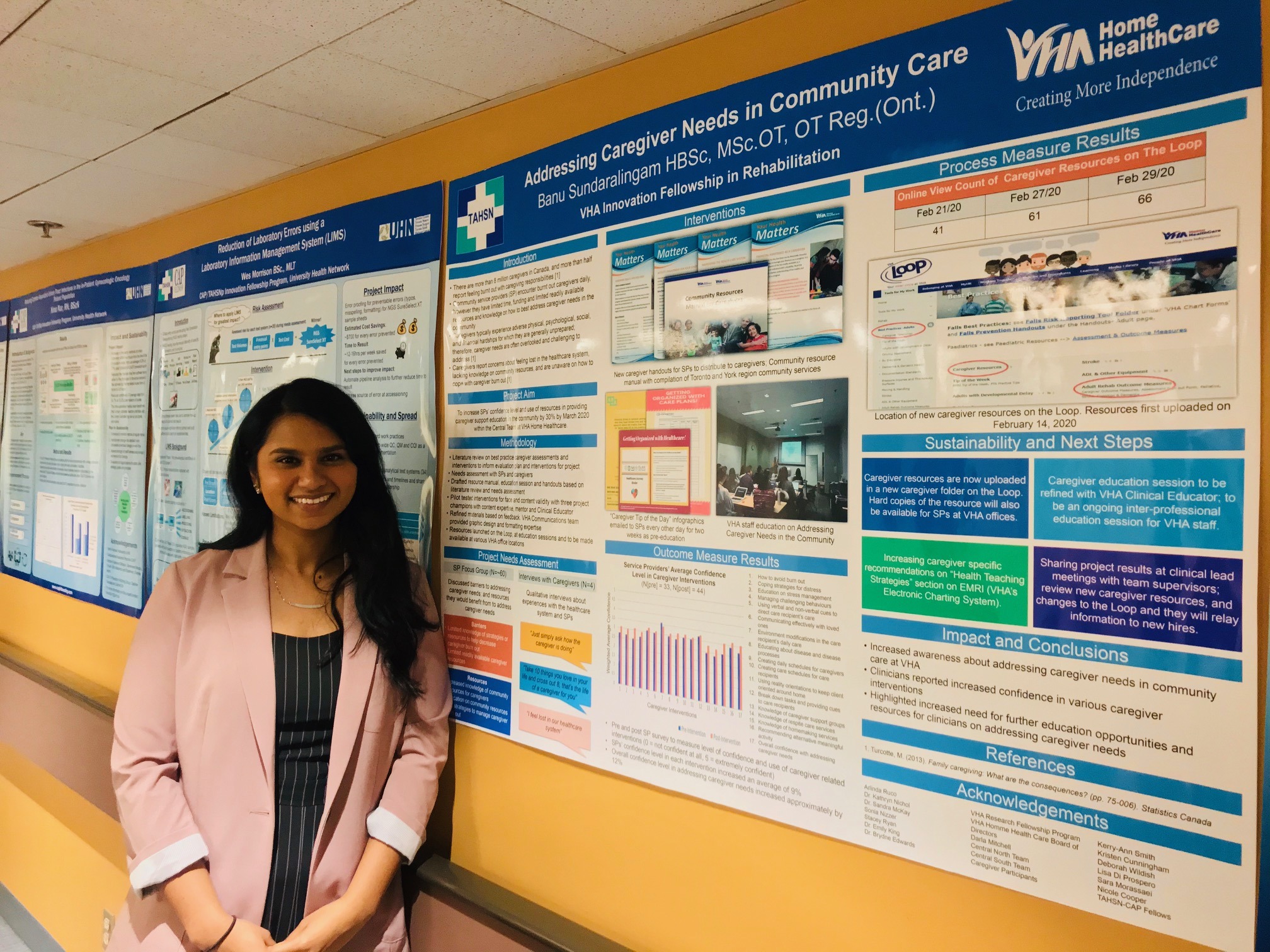 2019 Research Fellowship winner, Banu Sundaralingam, with her poster