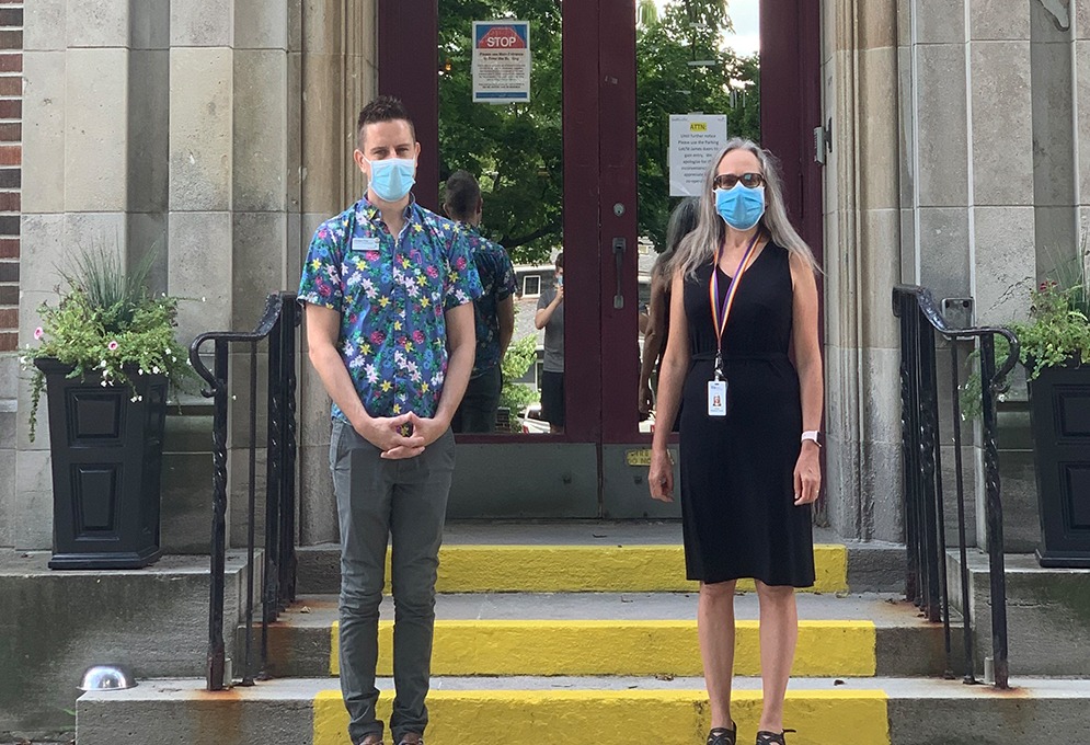 Team members of the London Virtual Care unit outside Grand Wood Park