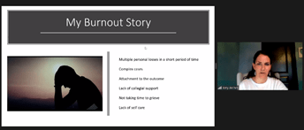 Screenshot of Amy Archer's presentation at PALLIES