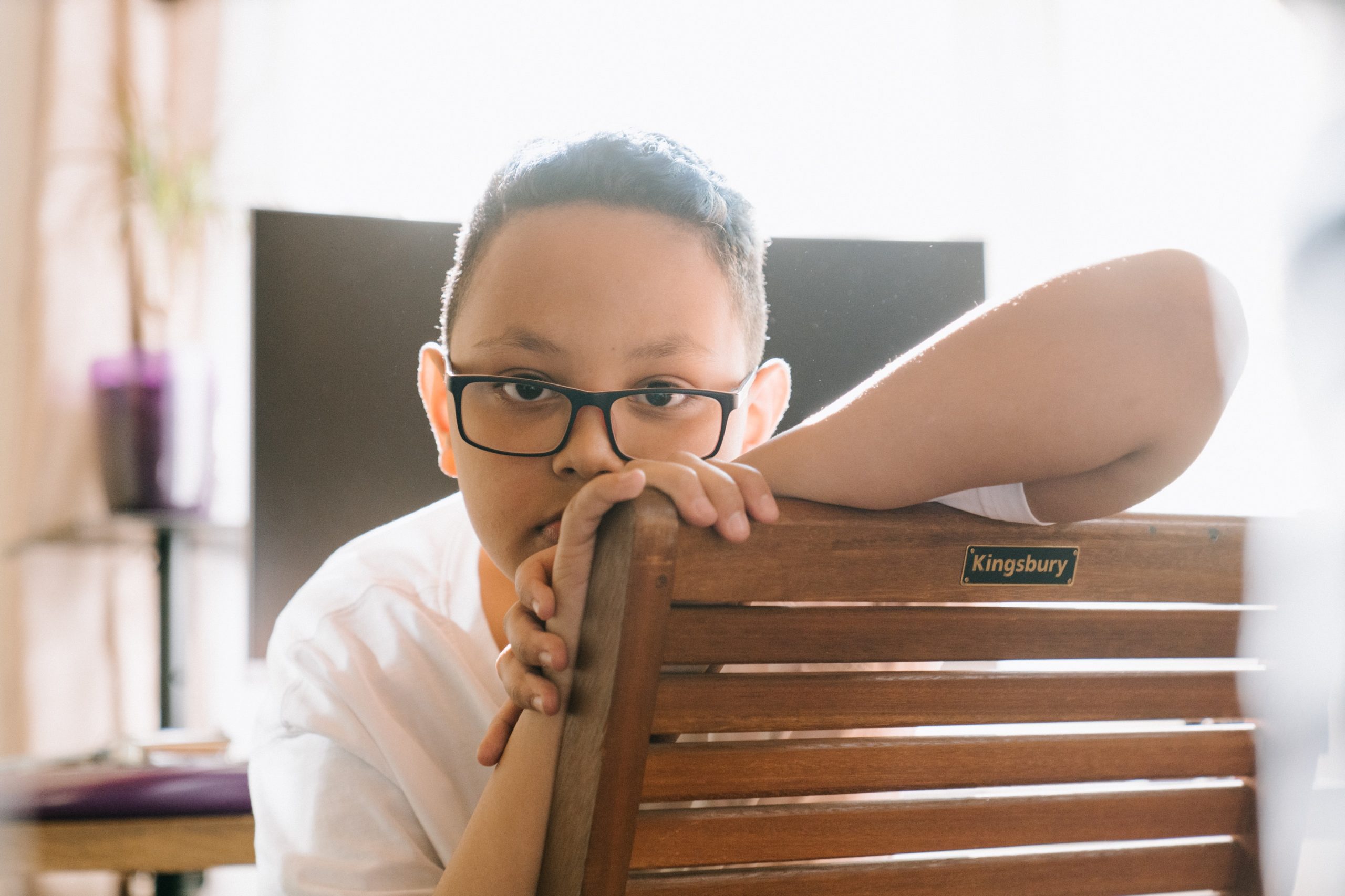 child on chair