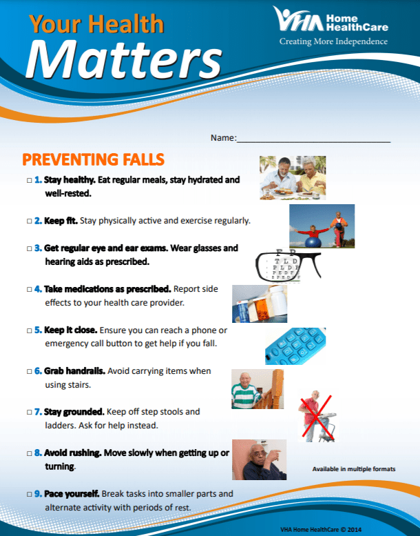 Thumbnail of the Your Health Matters, Preventing Falls, page