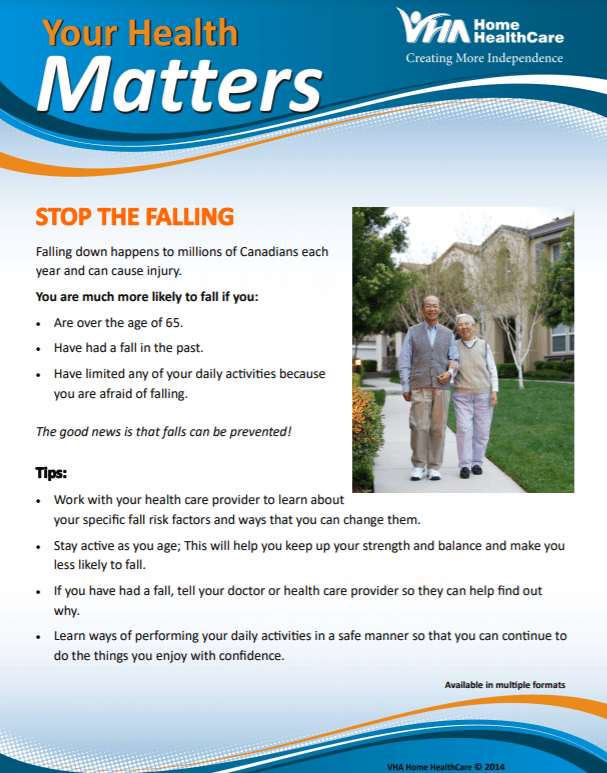 Thumbnail of the Your Health Matters, Stopping Falls, page