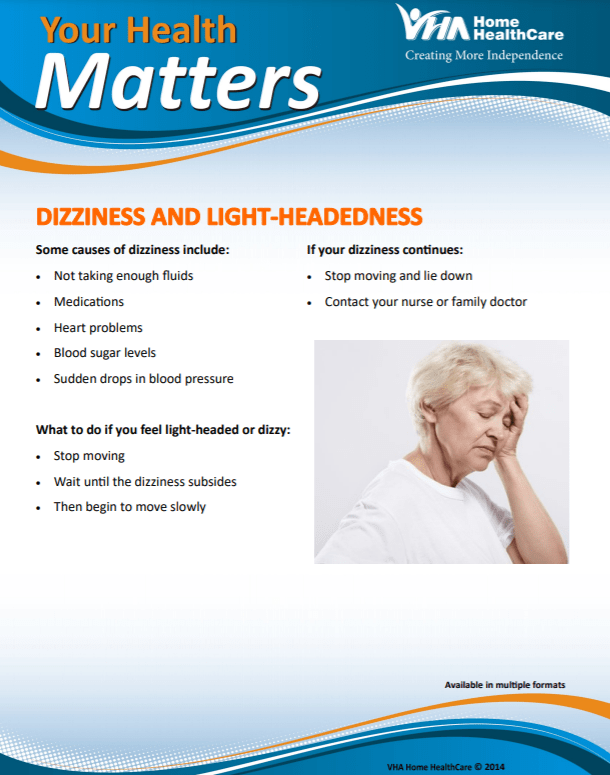 Thumbnail of the Your Health Matters, Dizziness, page