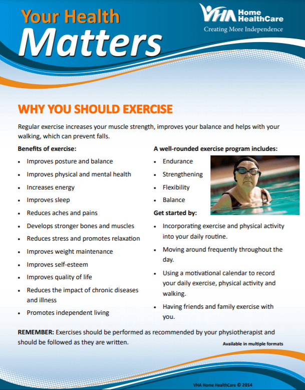 Thumbnail of the Your Health Matters, Exercise, page
