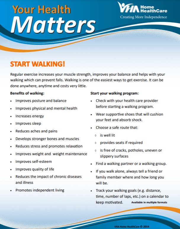 Thumbnail of the Your Health Matters, Start Walking, page