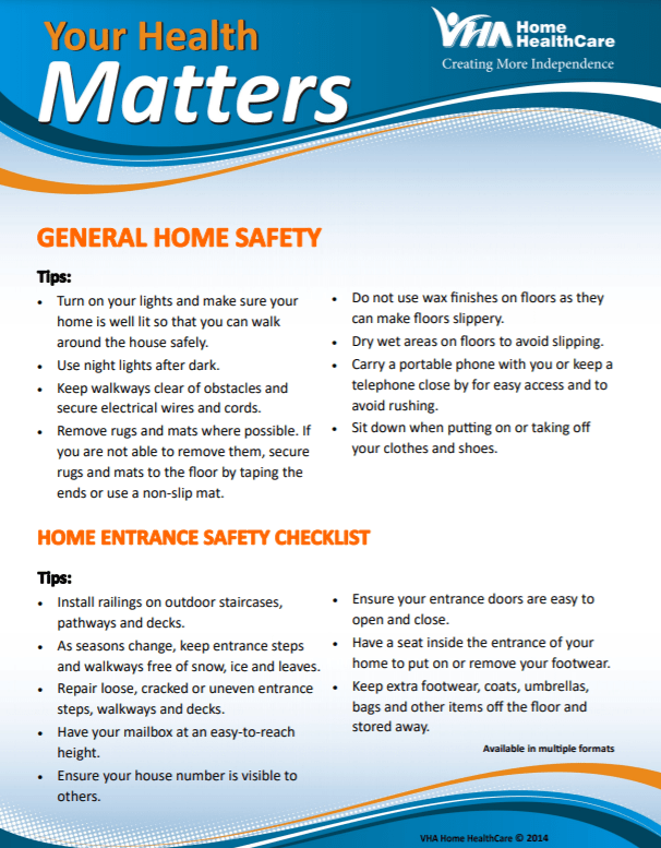 Thumbnail of the Your Health Matters, Home Safety, page