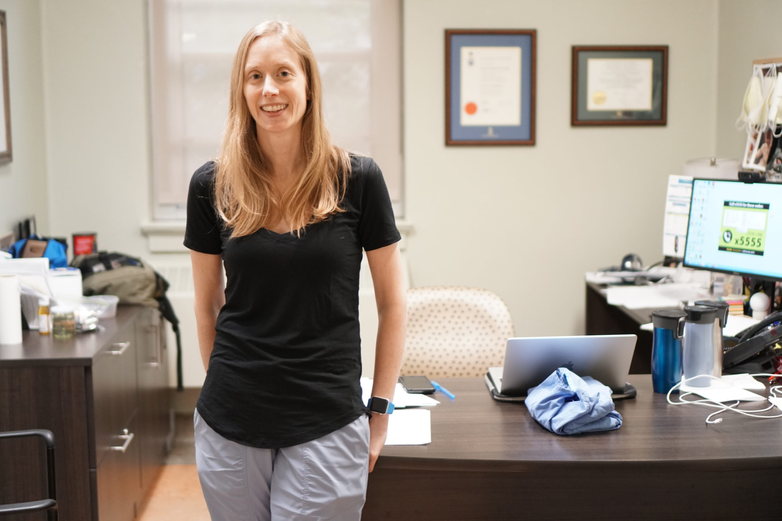Dr. Janine McCready poses in her office at Michael Garron Hospital