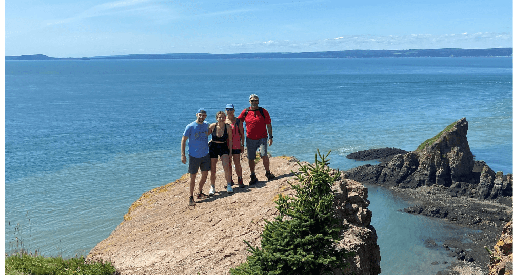 Kathryn and family in Bay of Fundy