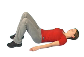 Demonstration of Kegel exercise position