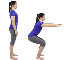 Demonstration of Squat exercise