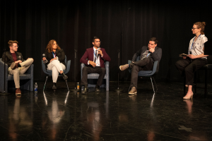 A panel discussion featuring Jordan D’Souza, Head of Innovation for VHA