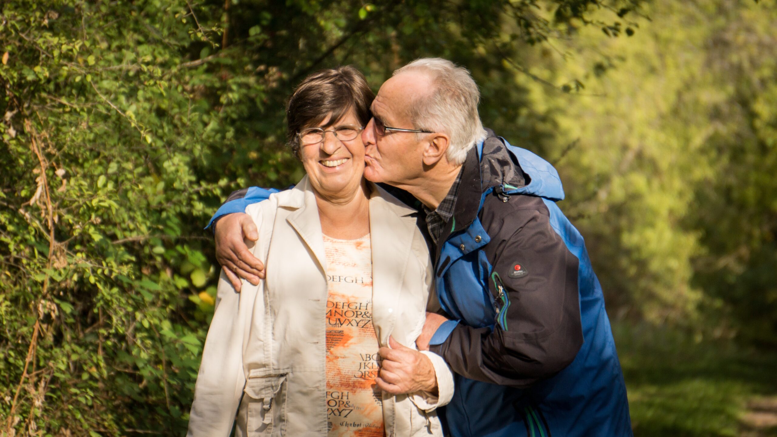 man kissing partner lovingly