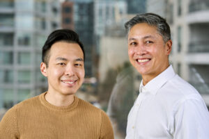 Pharmacists Tom Wang and Norman Umali