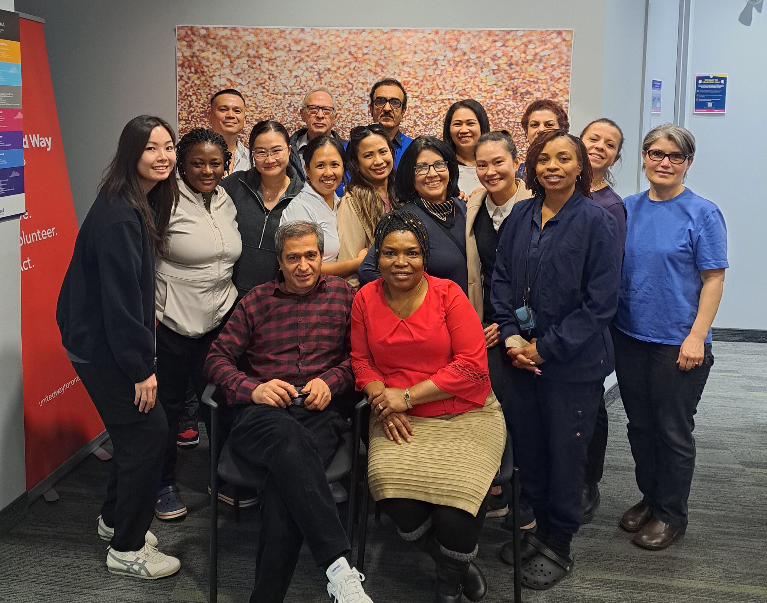 Nursing team standing together in the office