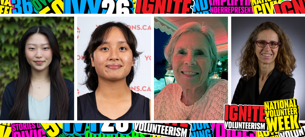 Banner for National Volunteer Week 2026, showing four VHA volunteers in headshot portraits.