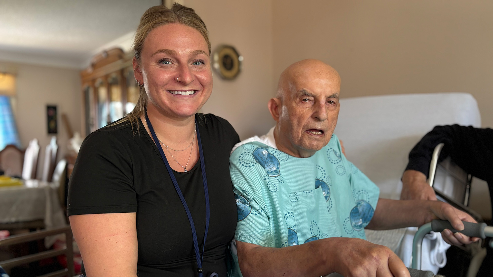 Occupational Therapist Carly with client John